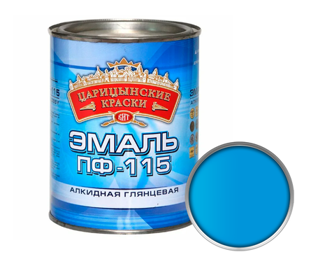 Эмаль Царицынские краски ПФ-115 универсальная, светло-голубая (1.9 кг) Фотография_0