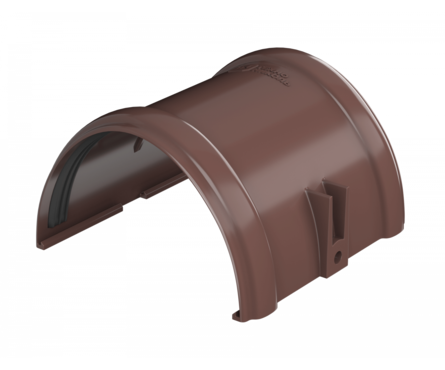 Соединитель желоба ТехноНИКОЛЬ ПВХ (коричневый) Фотография_1