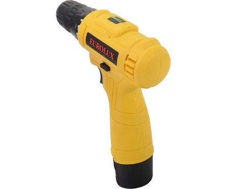 Дрель-шуруповерт 12 В 1 шт Li-ion акк. 1.5 Ач, 24 Нм, 0-600 об/мин, 1 скорость EUROLUX Фотография_3