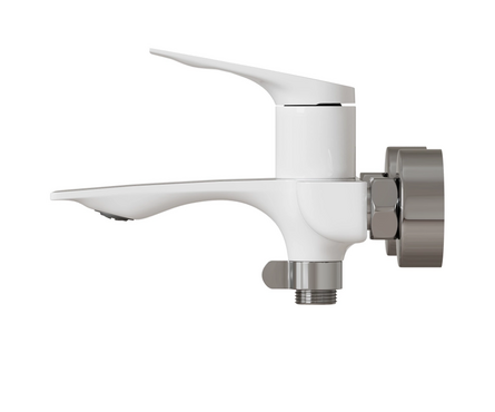 Смеситель для ванны однорычажный MIXLINE короткий гусак белый/хром 35к ML41-01 Фотография_2