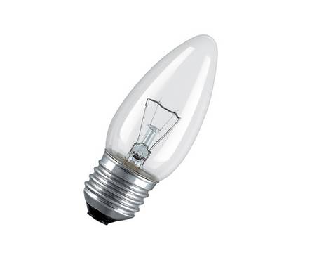 Лампа Спец-Свет 60W E27 Свеча/Прозр Фотография_0