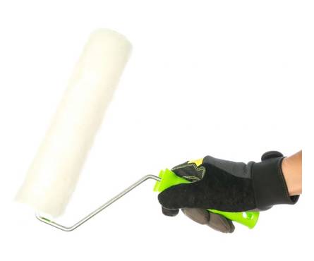 Валик Сибртех, натуральный мех, с ручкой, 250 мм, ворс 12 мм, D 48 мм, D ручки - 6 мм Фотография_1