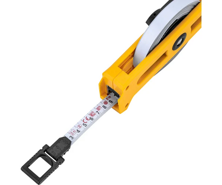 Рулетка 20 м 13 мм геодезическая лента металлическая, открытый корпус DENZEL Фотография_2