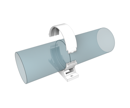 Держатель-соединитель круглых воздуховодов ПВХ с уплотнителем d 100 мм белый Фотография_4