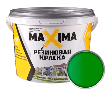 Краска резиновая MAXIMA № 104 Яблоко (зеленый), 11 кг Фотография_0