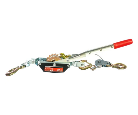 Лебедка рычажная, тяга 2 т, подъем 0.8 т, двойное храповое колесо MATRIX Фотография_0