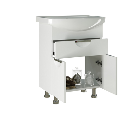 Тумба для ванной Mixline «Этьен 65» белый с умывальником Best - 65 (ПВХ) Фотография_1