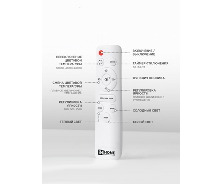 Люстра светодиодная LOTUS ELEGANT потолочная дим. с пультом 90 Вт IN HOME Фотография_3