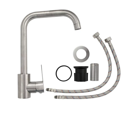 Смеситель для кухни однорычажный BRIMIX высокий гусак сатин 9304 Фотография_2