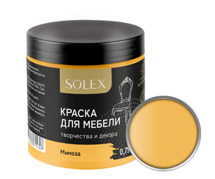 Краска для мебели SOLEX мимоза 0.75 кг  Фотография_0