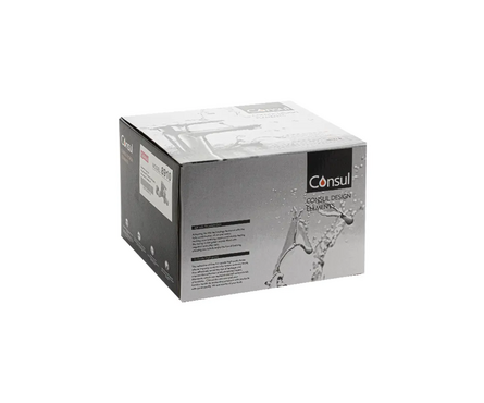 Смеситель для ванны однорычажный CONSUL короткий гусак графит 8910 Фотография_3