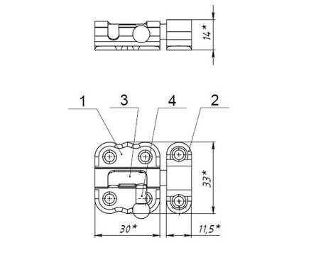 Шпингалет дверной ЗТ2-30 белый МЕТАЛЛИСТ Фотография_1