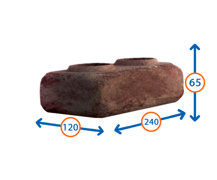 Кирпич облицовочный Ermix Фактурный красно-черный, 240х120х65 мм, гиперпрессованный Фотография_1