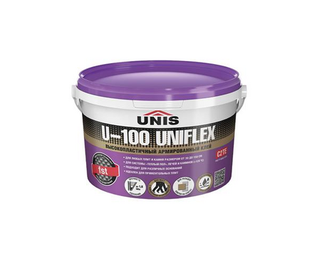 Клей плиточный ЮНИС UNIFLEX U-100 С2ТЕ 5 кг банка Фотография_0