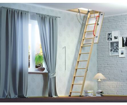 Лестница чердачная 70х120х300 см (утепленная белая крышка) ДЕКЕ PREMIUM Фотография_2