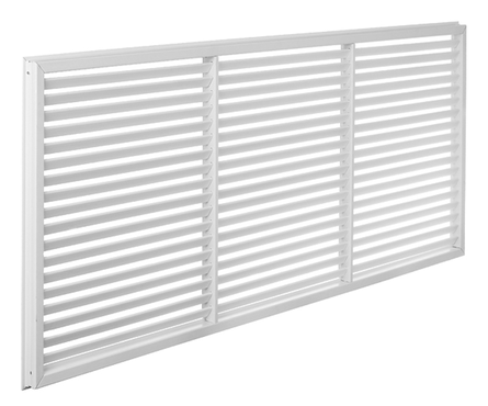 Решетка радиаторная ПВХ белая, 1500х600 мм Фотография_1
