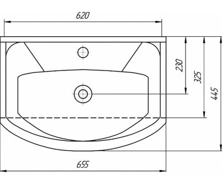 Тумба Mixline «Росток 65» для ванной с умывальником «Элеганс 65» (ПВХ) Фотография_4