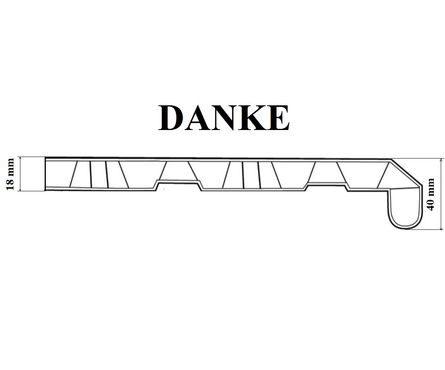 Подоконник Danke Standart шириной 350 мм в ассортименте Фотография_10