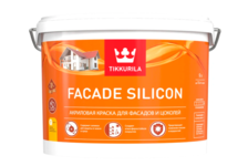 Краска акриловая Tikkurila FACADE SILICON для фасадов и цоколей, база C (9 л)