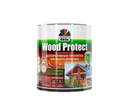 Пропитка декоративная для защиты древесины Dufa Wood Protect, бесцветная, 0.75 л Фотография_0