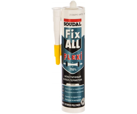 Клей-герметик гибридный SOUDAL FIX ALL FLEXI белый, 290 мл  Фотография_0