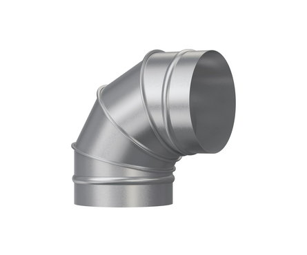 Отвод круглый оцинкованный d 100 мм/90° Фотография_2