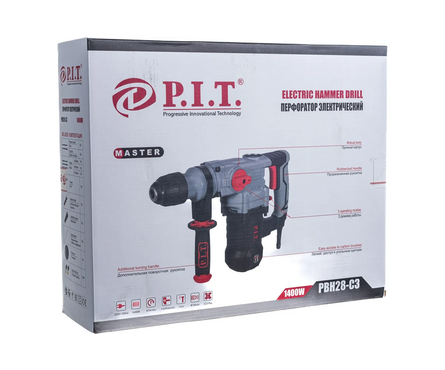 Перфоратор P.I.T. МАСТЕР PBH28-C3, 1400 Вт, 5.5 Дж, SDS+, кейс Фотография_7