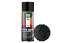 Аэрозольная краска черная RAL9005 молотковая грунт-эмаль по ржавчине 3в1 DECORIX 520 мл