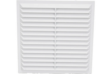 Решётка ПВХ вентиляционная вытяжная 130х130 мм белая ЭВЕНТ