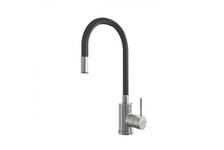 Смеситель для кухни 35к MIXLINE MLSS-0325 серый, гибкий силиконовый излив