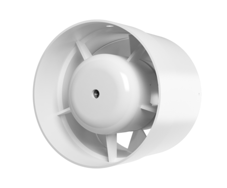 Вентилятор осевой вытяжной канальный d 100 мм белый VP4 AURAMAX Фотография_3