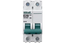 Выключатель автоматический модульный 2п C 20А DeKaft 11067DEK SCHNEIDER ELECTRIC