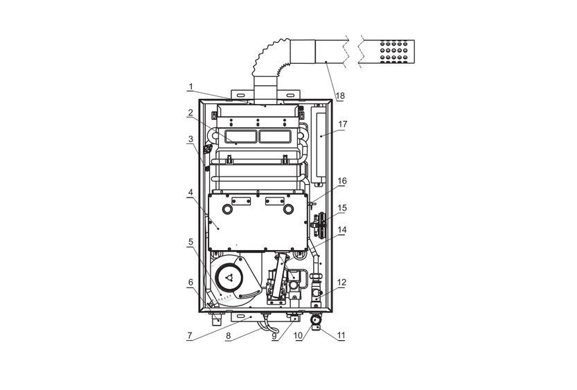 Газовая колонка zanussi схема