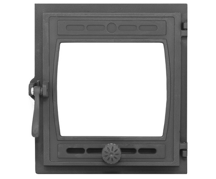 Дверка для печи топочная ДТГ-8С 290х325 мм со стеклом ДТГ-1С Кижи 253х221 мм Фотография_1