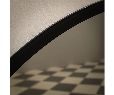 Зеркало круглое 770 мм Ренуар без подсветки черное обрамление MIXLINE Фотография_1