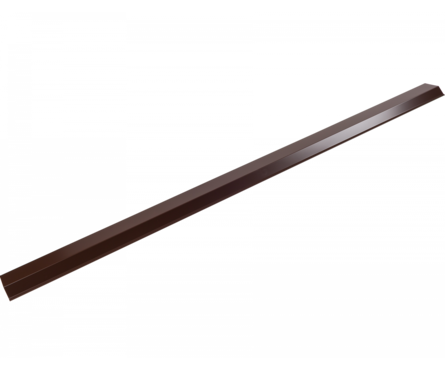 Планка карнизная для г/ч Шинглас Polyester коричневая RAL8017 70х50х5 мм (2 м) Фотография_1