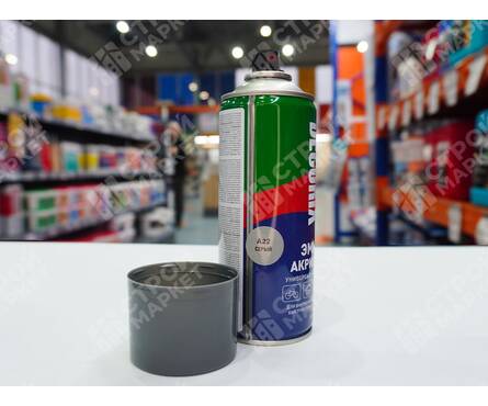 Аэрозольная эмаль DECORIX универсальная, серая, глянцевая, 520 мл Фотография_3
