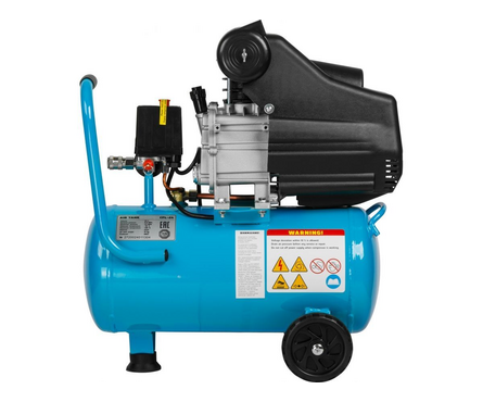 Компрессор воздушный 240 л/мин, 8 атм, коаксиальный, масляный, ресивер 24 л, 220 В, 1.50 кВ AC-125 DGM Фотография_2