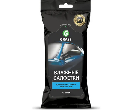 Салфетки влажные для очистки стекол зеркал и фар GRASS Фотография_0