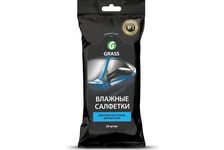 Салфетки влажные для очистки стекол зеркал и фар GRASS
