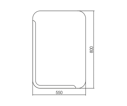Зеркало 550х800 мм Алькон гор/верт крепеж MIXLINE Фотография_1