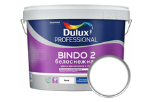 Краска для потолков и стен Dulux «BINDO 2» латексная, глубокоматовая, снежно-белая (9 л)
