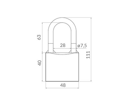 Замок навесной 48 мм всепогодный автозапирание PK-0150 L PUNTO Фотография_1