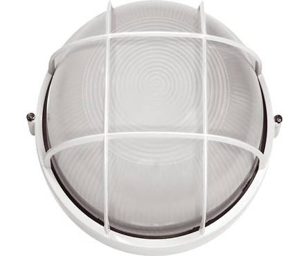 Светильник НПБ1102 термостойкий белый круглый с  решеткой Е27 100Вт IP54 Navigator