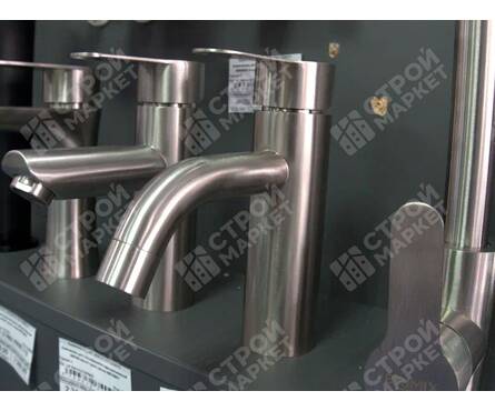 Смеситель для умывальника однорычажный BRIMIX литой изогнутый гусак сатин 9350 Фотография_3