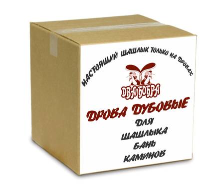 Дрова дубовые камерной сушки Два бобра, 6кг