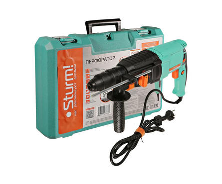Перфоратор 920 Вт, 3.3 Дж, 3-реж. SDS+, пласт. кейс STURM Фотография_8