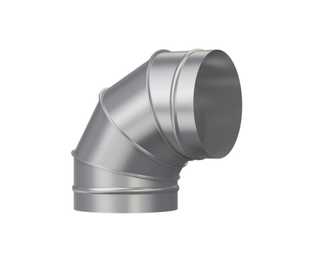 Отвод круглый оцинкованный d 125 мм/90° Фотография_2