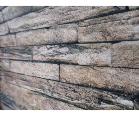 Панель ПВХ Сланец плоский бежевый 0.4 мм, 974х493 мм (0.4802 м²) Фотография_2