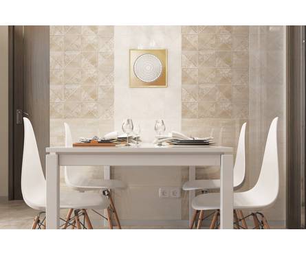 Плитка для пола Aстерия G светло- бежевая 418х418х8 мм Березакерамика 1-й сорт Фотография_1